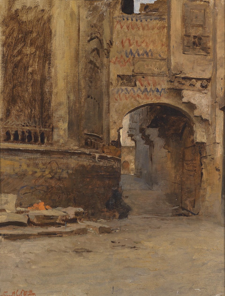 Arco a Cairo, strada Alfat-el-Hammam da Leopold Muller