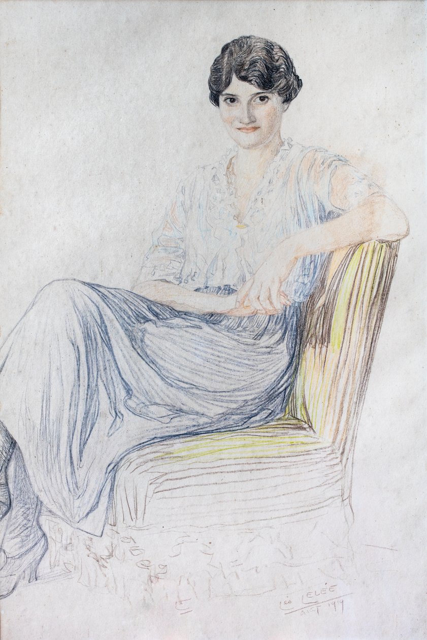 Ritratto di Lise Bonnefon da Leopold (1872-1947) Lelee