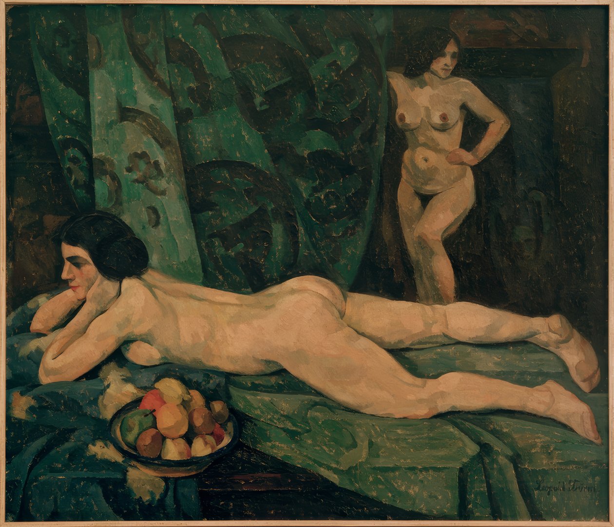 Interno con figure femminili nude da Leopold Durm