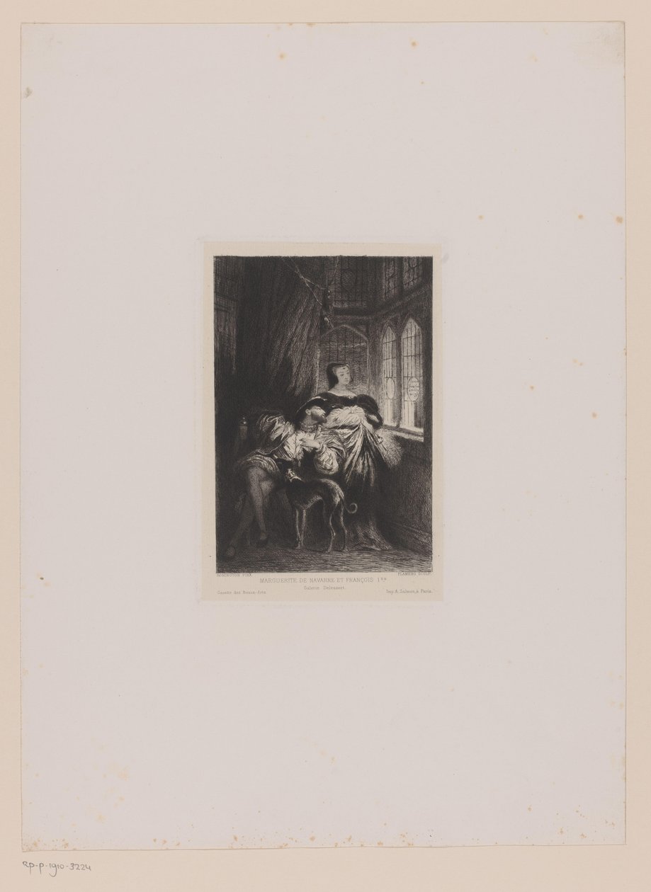 Doppio ritratto di Margherita di Valois e Francesco I di Francia da Leopold Flameng