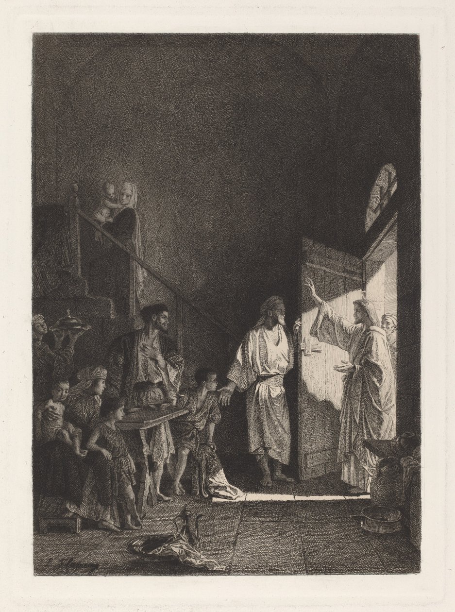 Una scena del Nuovo Testamento da Leopold Flameng, after Alexandre Bida