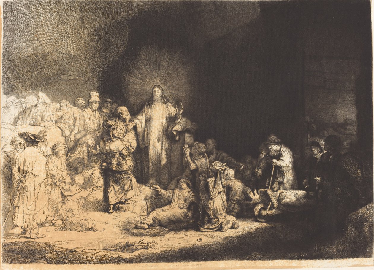 Cristo Predicante (La Stampa dei Cento Fiorini) da Leopold Flameng after Rembrandt van Rijn