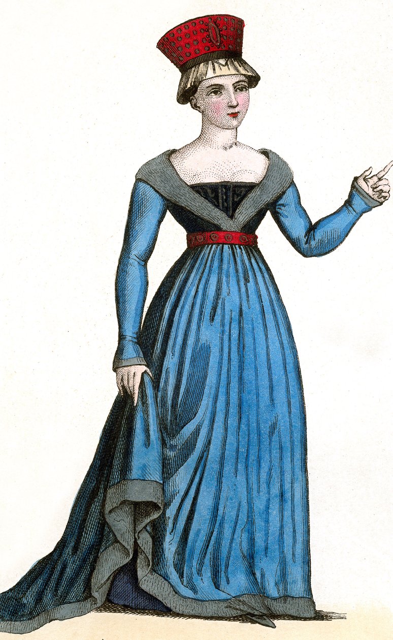 Marie de Fayel moglie di Renaud-de-Nanteuil e madre di Marguerite-de-Nanteuil, sotto il regno di Carlo VII da Leopold Massard