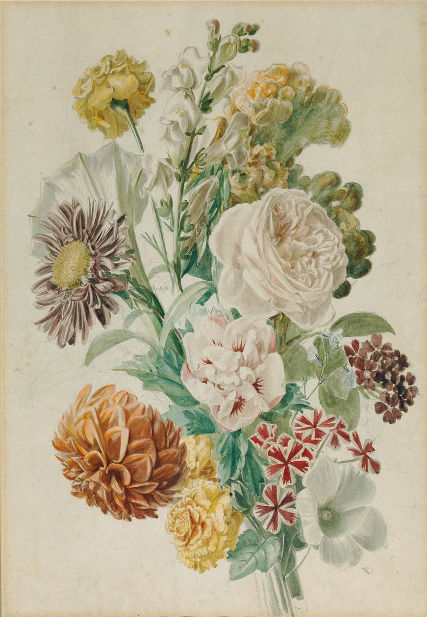 Mazzo di fiori con rosa e dalia da Leopold von Stoll