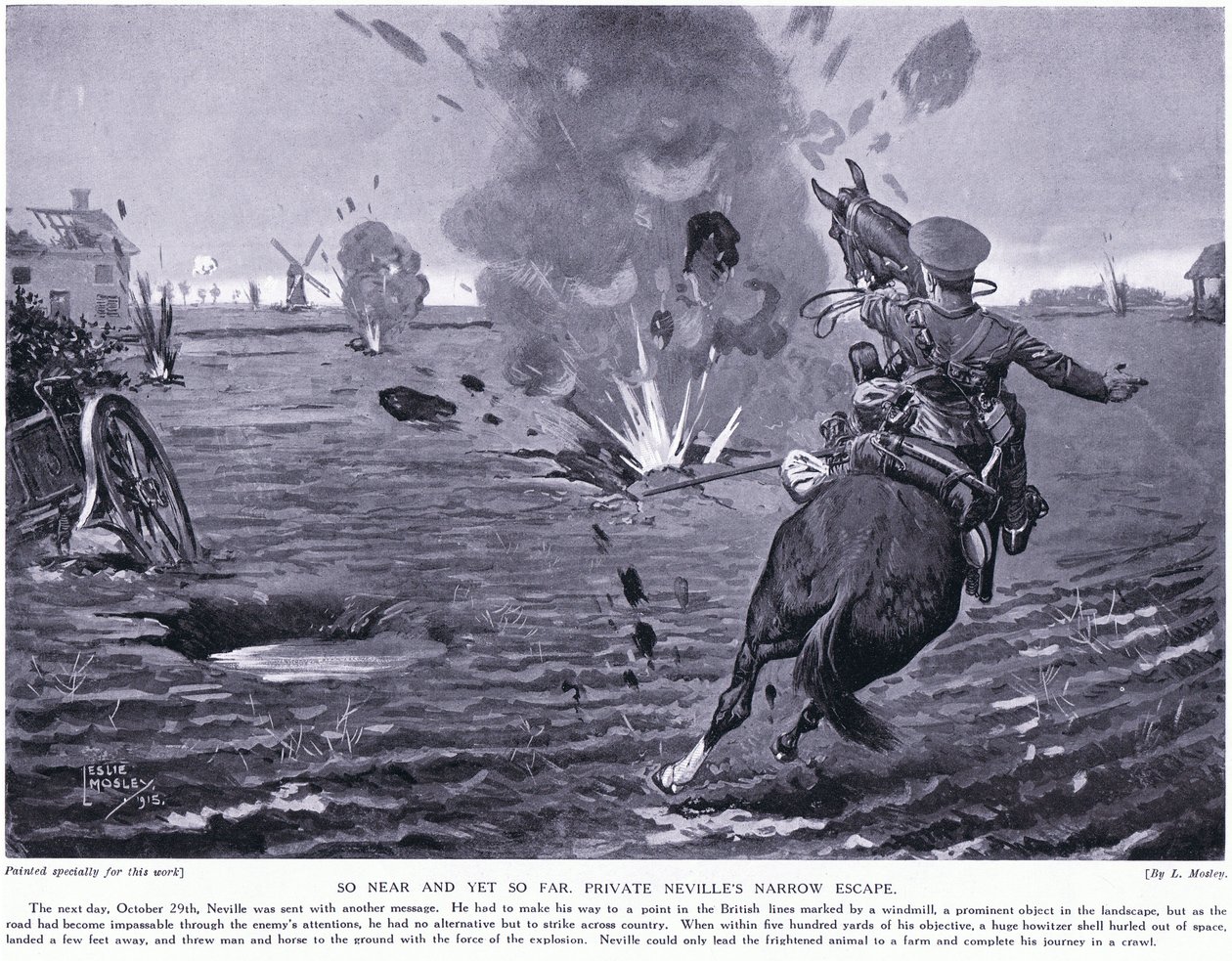 Così vicino eppure così lontano. La stretta fuga del privato Neville a Ypres da Leslie Mosley