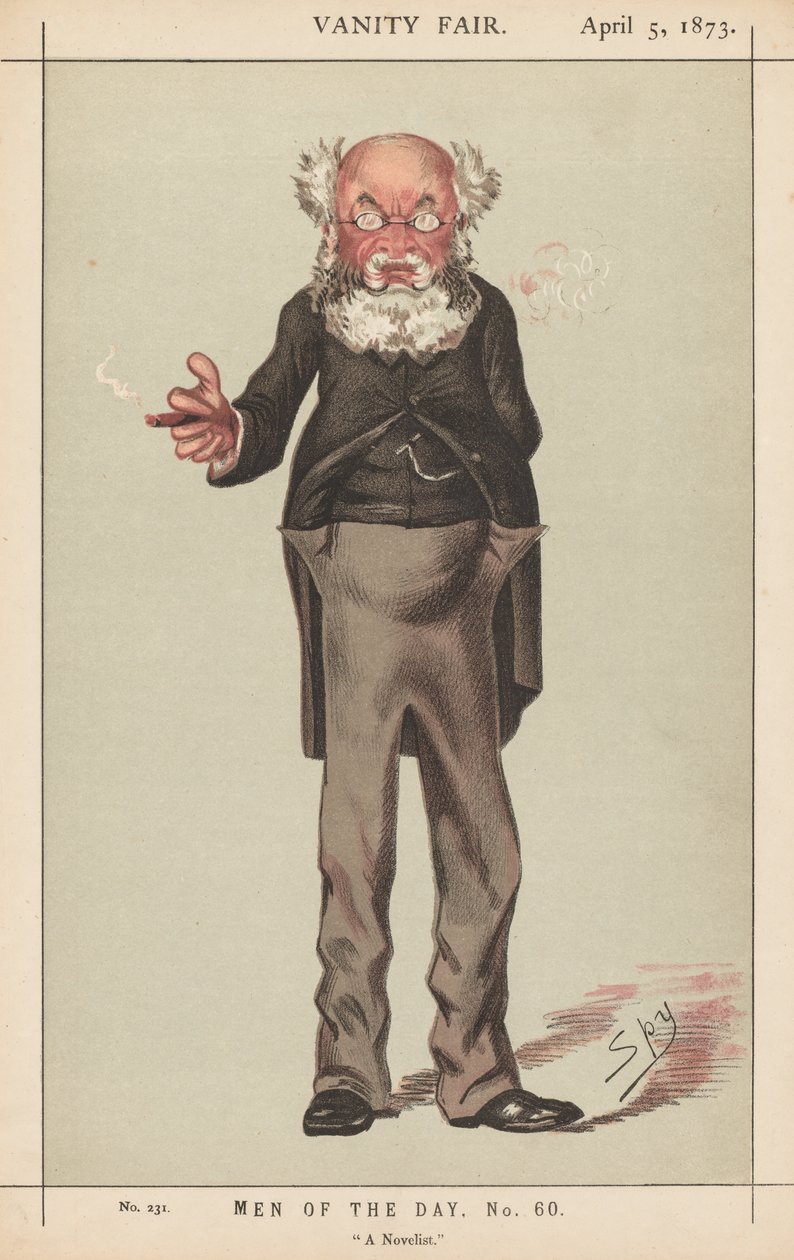 Vanity Fair: Uomini del giorno, n. 60, "Un romanziere" da Leslie Matthew (Spy) Ward