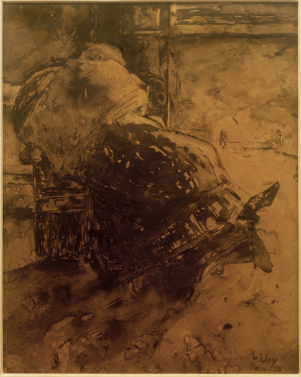 Donna al camino da Lesser Ury