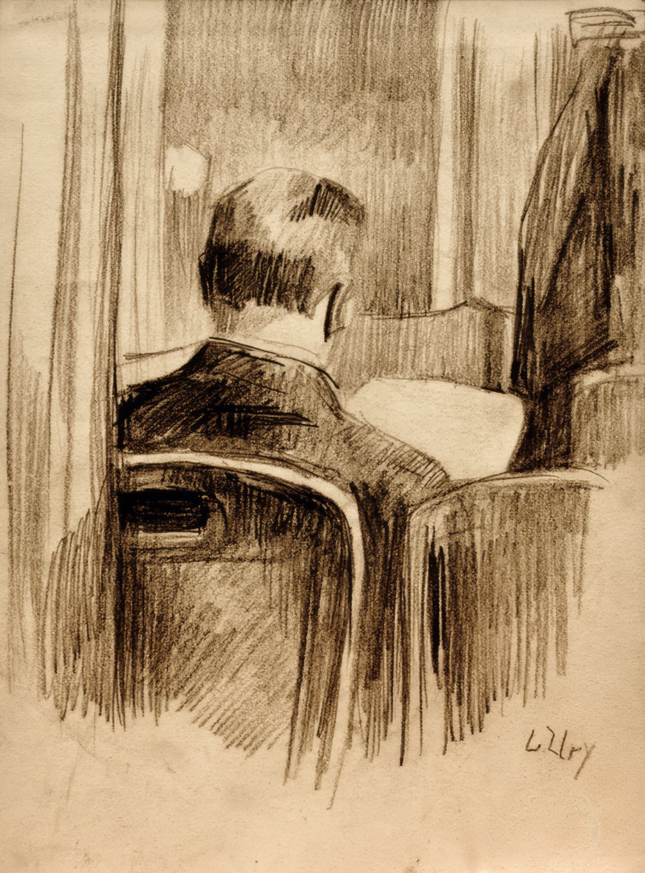 Lettore al caffè da Lesser Ury