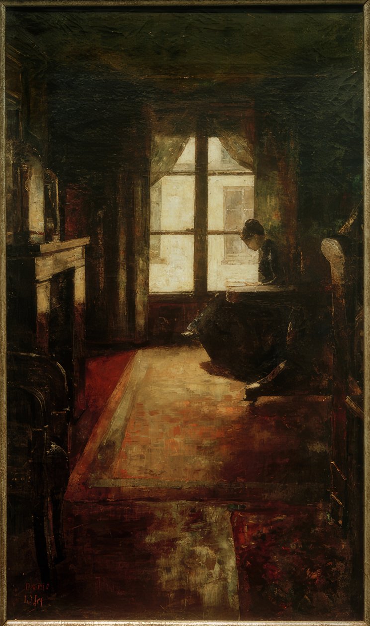 Interno parigino (donna che legge alla finestra) da Lesser Ury