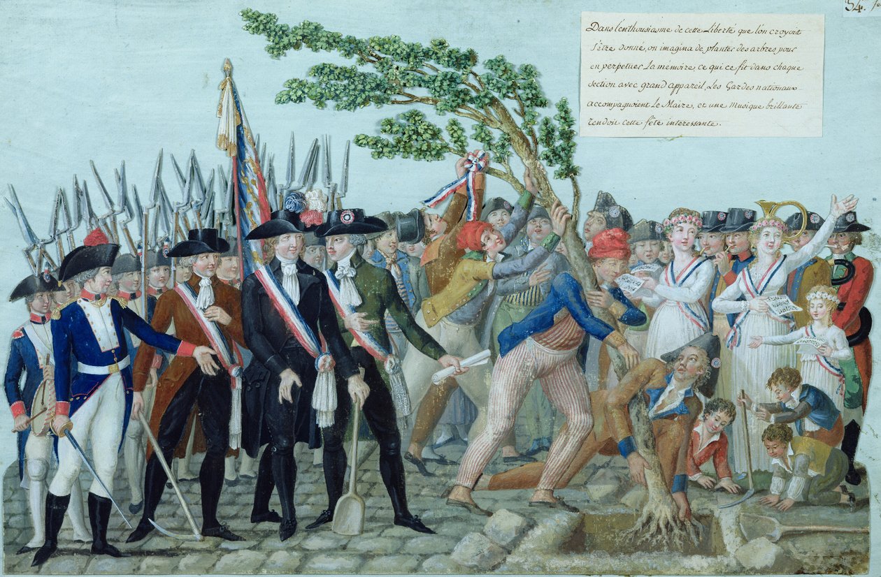 La piantagione di un albero della libertà, c.1789 da Lesueur Brothers