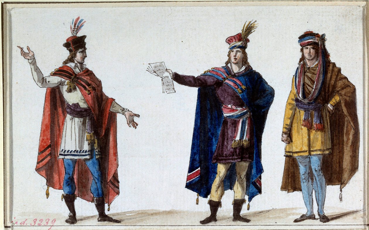 Rivoluzione francese: costumi dei magistrati repubblicani. Stampe dei fratelli Lesueur da Lesueur Brothers