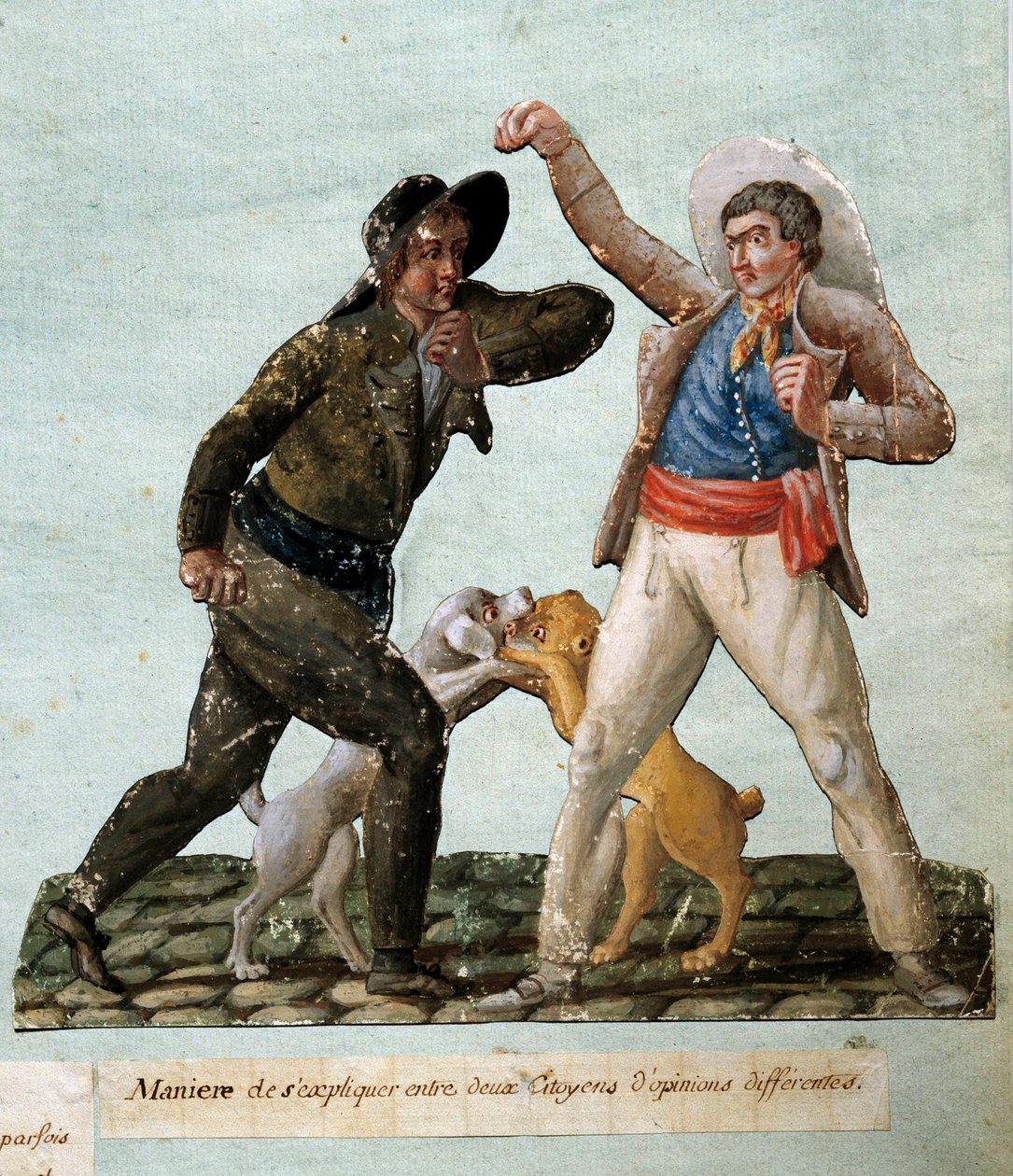 Rivoluzione francese: due cittadini che combattono da Lesueur Brothers