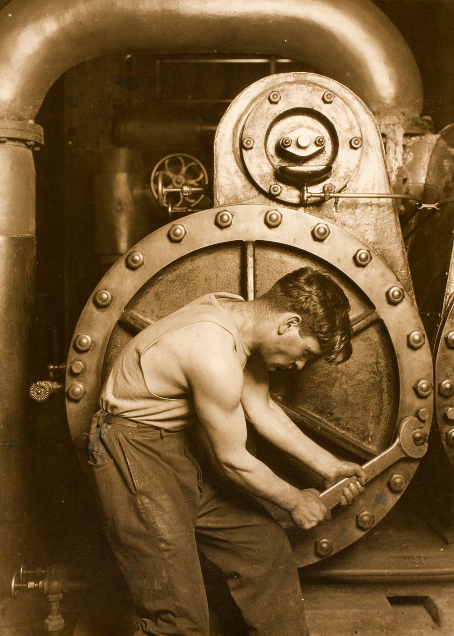 Meccanico della centrale elettrica da Lewis Wickes Hine