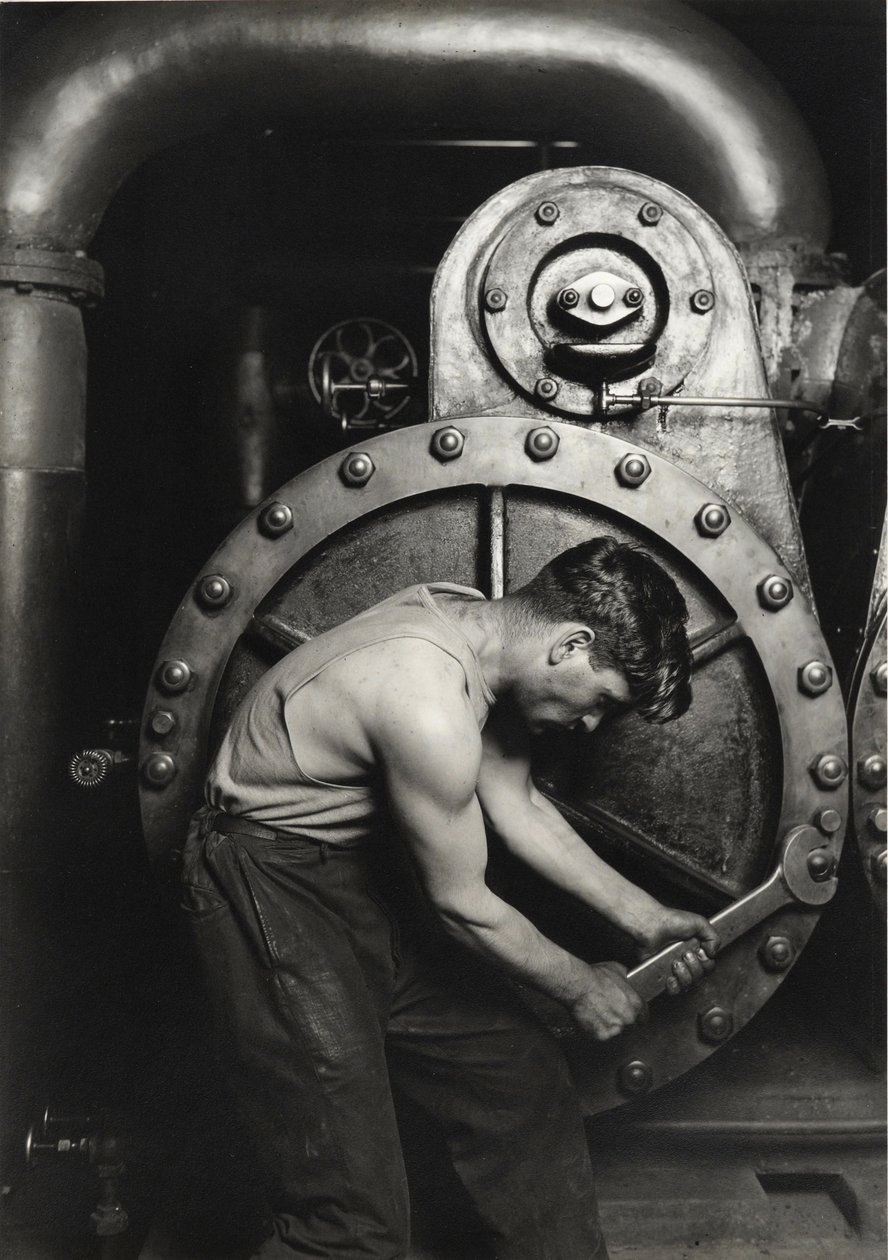 Meccanico della centrale elettrica da Lewis Wickes Hine