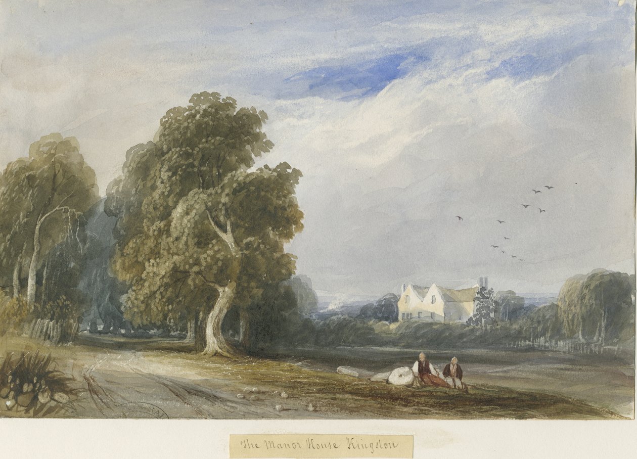 Kingstone - La Casa Padronale, c.1830-1840 da Lewis John Wood