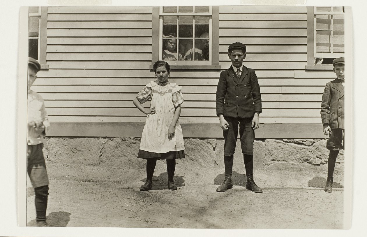 Edward St. Germain e sua sorella Delia, Phoenix, Rhode Island, aprile 1909 da Lewis Wickes Hine