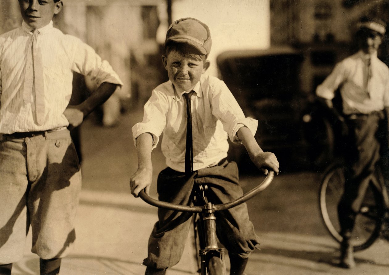 Ragazzi messaggeri della Western Union, Houston, Texas, 1913 da Lewis Wickes Hine