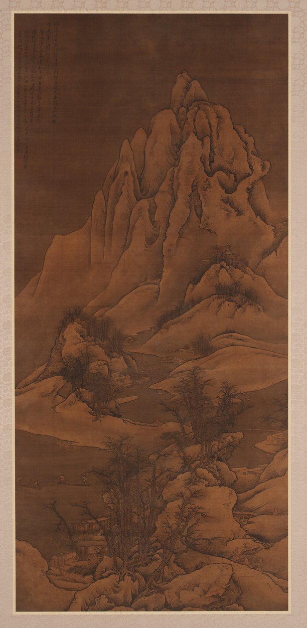 Paesaggio innevato dopo Guo Xi, dinastia Qing, 1702 da Li Yin