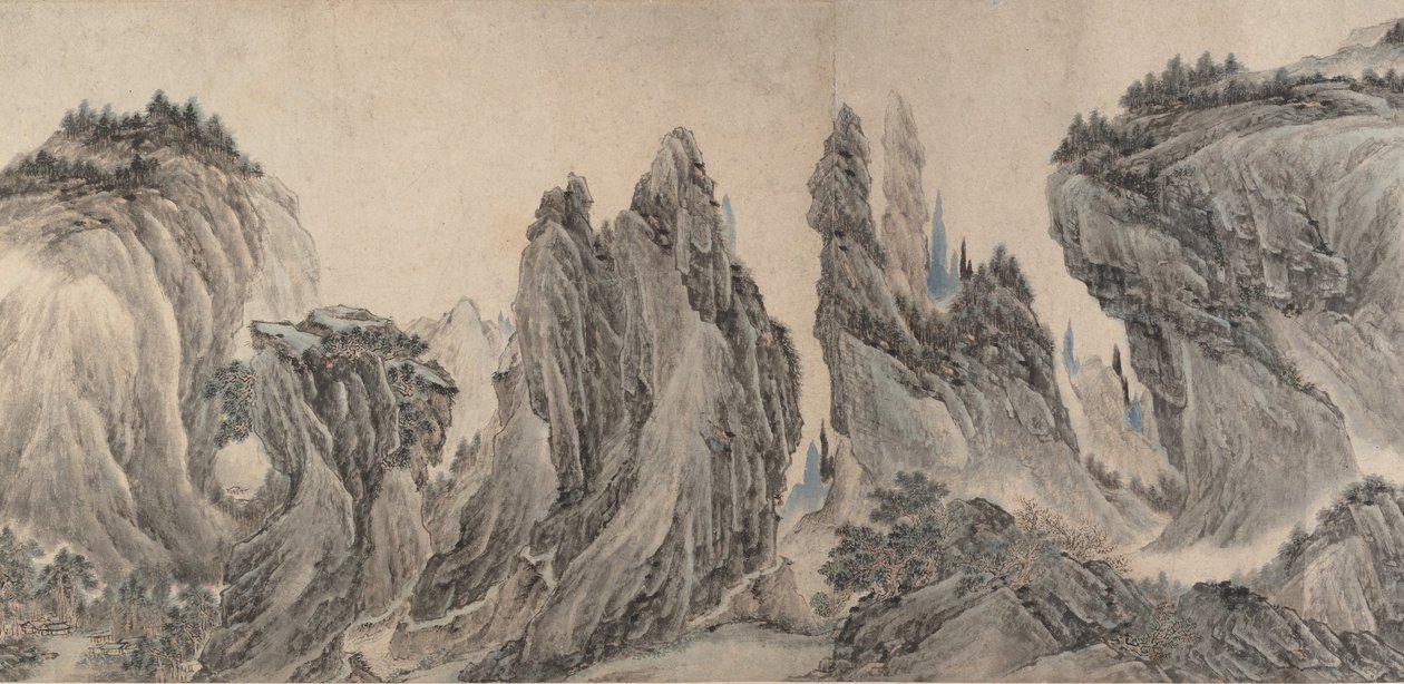 Paesaggio dopo Dong Yuan, Juran, Ma Yuan e Xia Gui, datato yiwei, 1655 da Li Zai