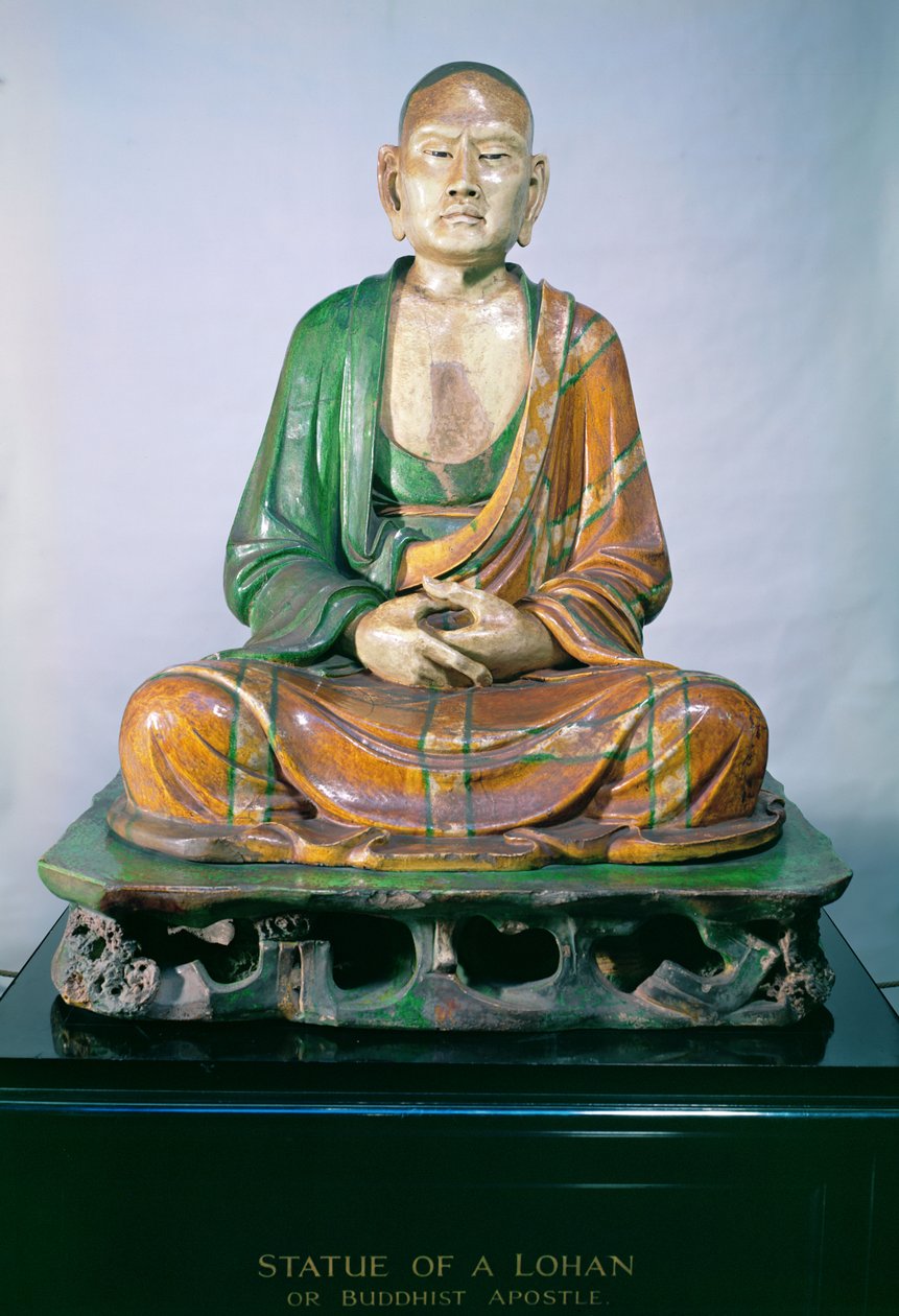 Luohan in gres, dinastia Liao da Liao Dynasty Chinese School