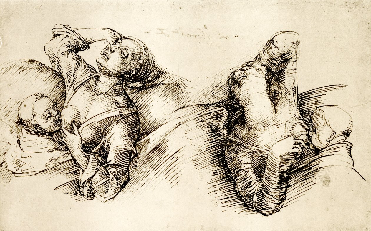 Studi di una donna che dorme da Liberale da Verona