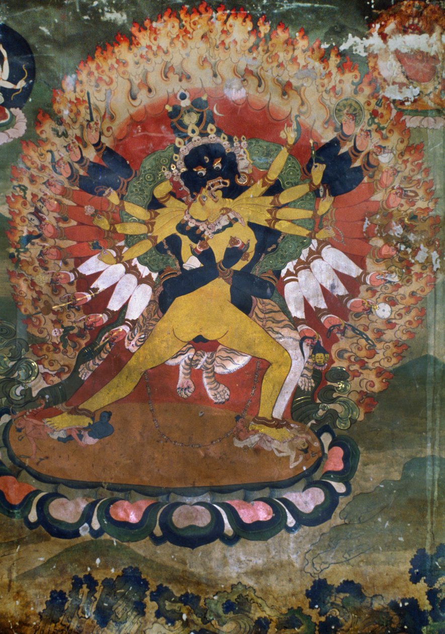 Antichi dipinti murali del monastero lamaista di Hemis, Laddakh, India da Unbekannt Unbekannt