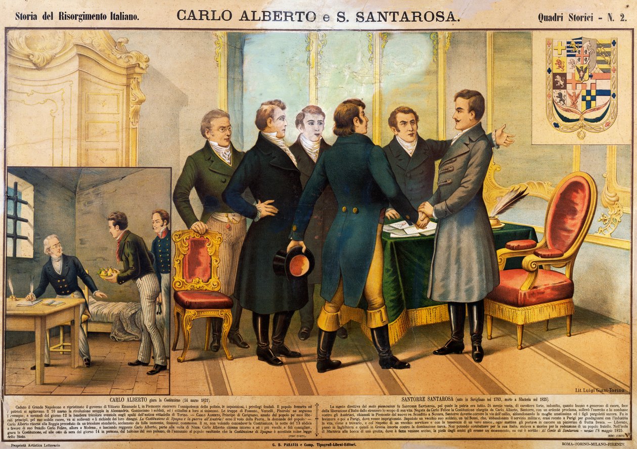Carlo Alberto giura sulla Costituzione, 14 marzo da Unbekannt Unbekannt