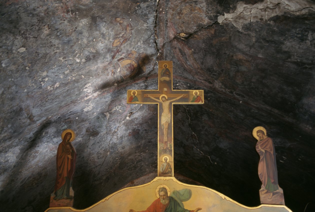 Crocifisso nella chiesa di Agios Mamas, Kantanos, Creta, Grecia (foto) da Unbekannt Unbekannt