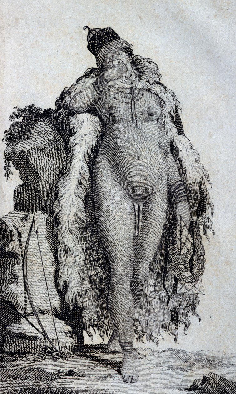 Donna etnica Khoikhoi (Ottentotti), da Viaggi di Le Vaillant nelle parti interne dell