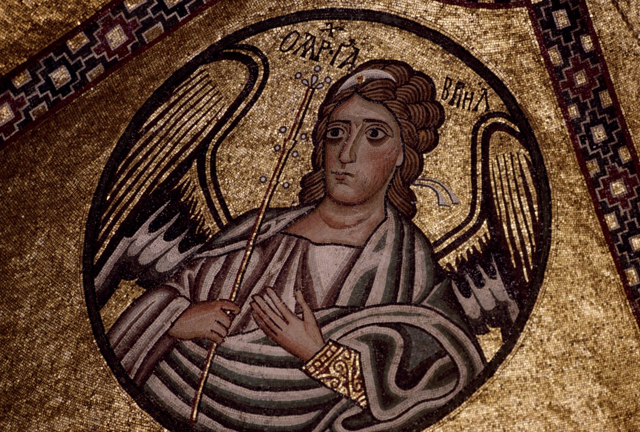 Figura di un angelo, mosaico all