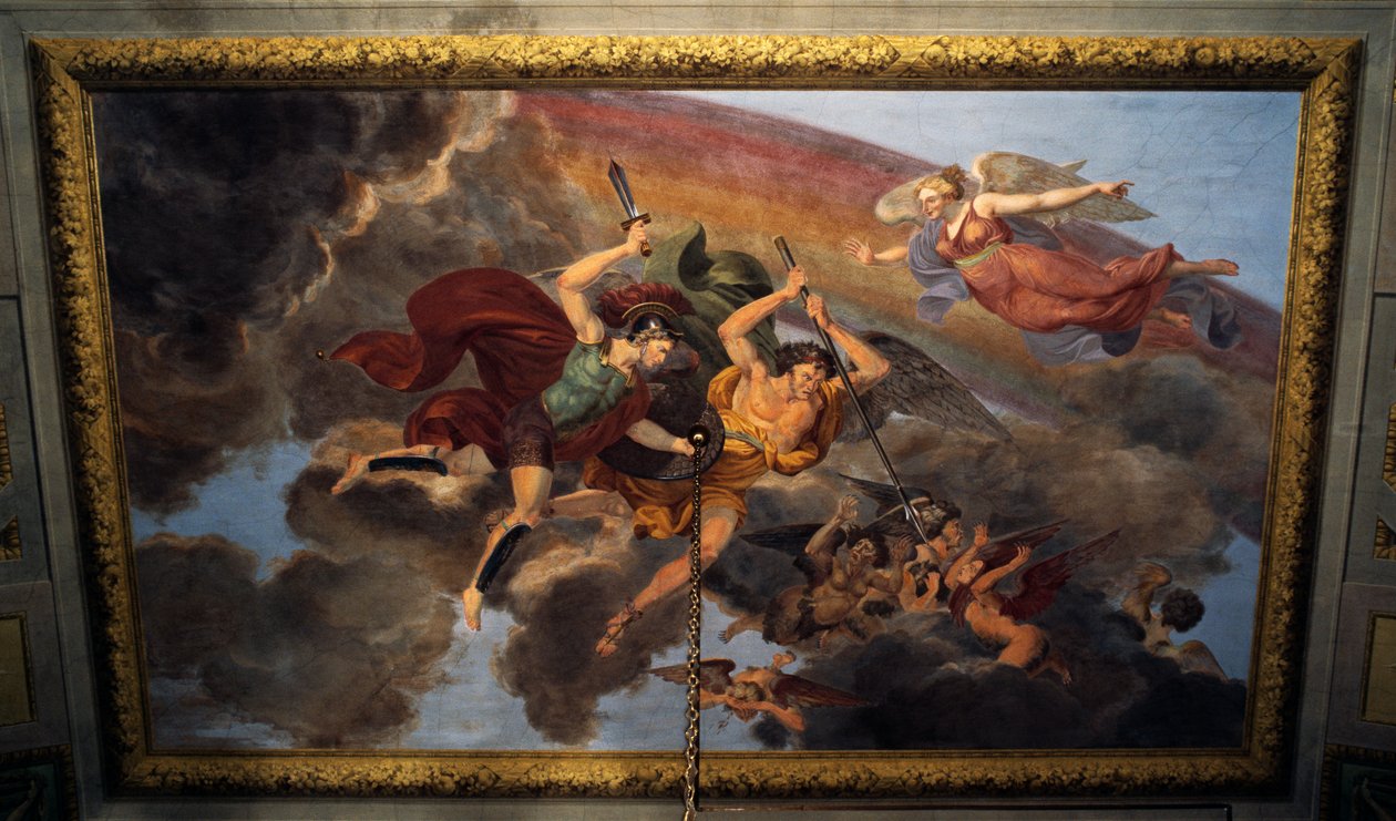 Affresco sul soffitto della camera da letto dell