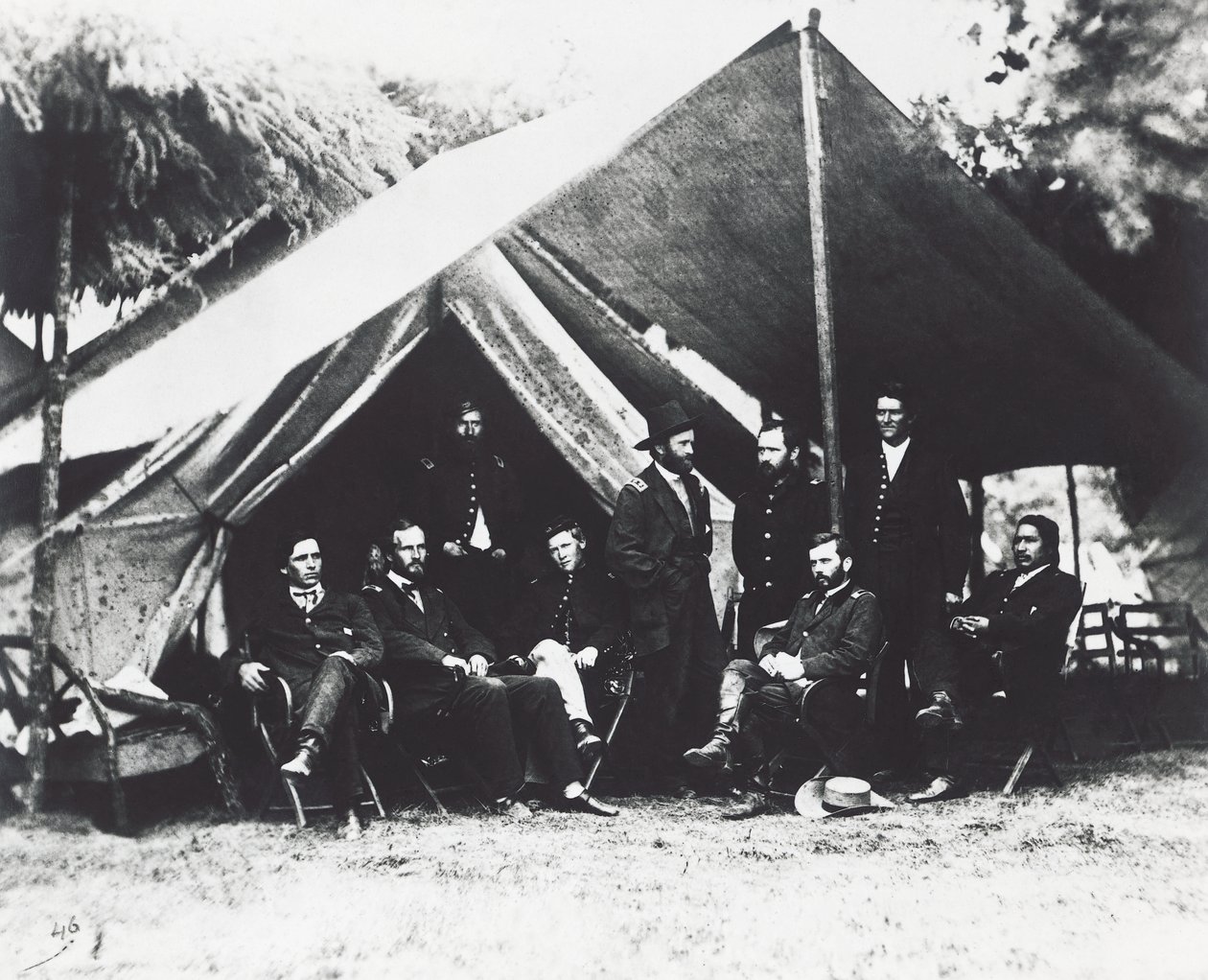 Il generale Ulysses Grant e il suo staff a City Point, estate 1864, guerra civile americana, USA da Unbekannt Unbekannt