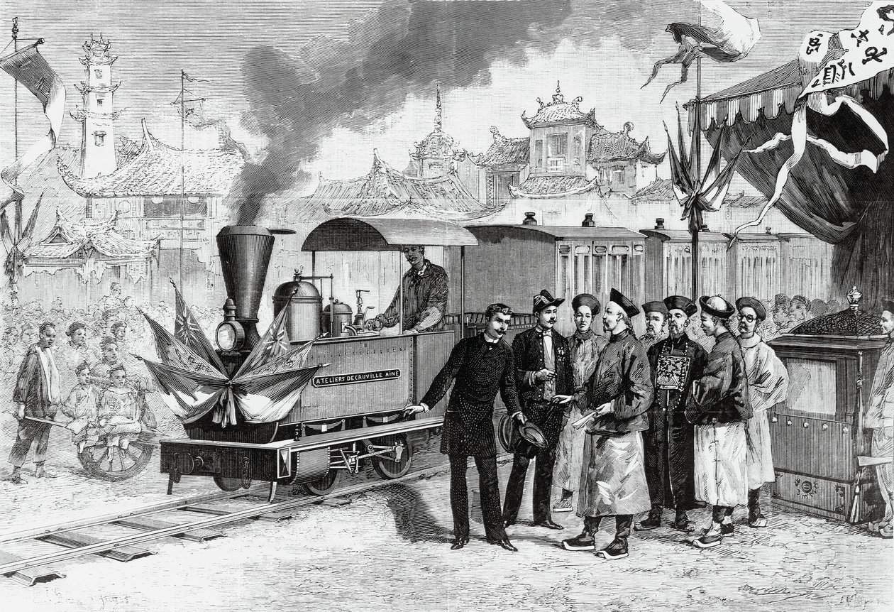 Inaugurazione della prima ferrovia francese in Cina che collega Tianjin a Tangshan, 20 novembre da Unbekannt Unbekannt