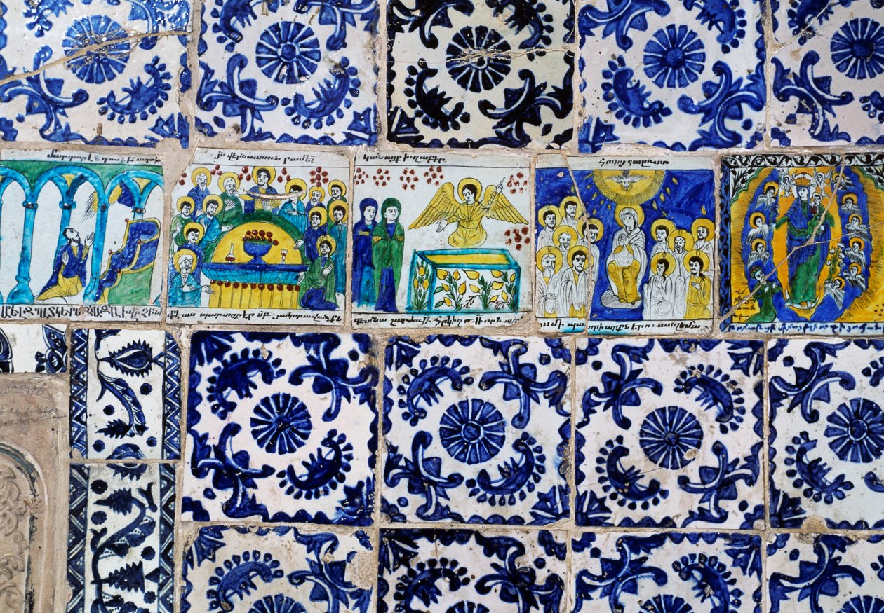 Decorazione di piastrelle in maiolica (XVII secolo), Patriarcato Armeno di Gerusalemme, Città Vecchia di Gerusalemme (Lista del Patrimonio Mondiale dell