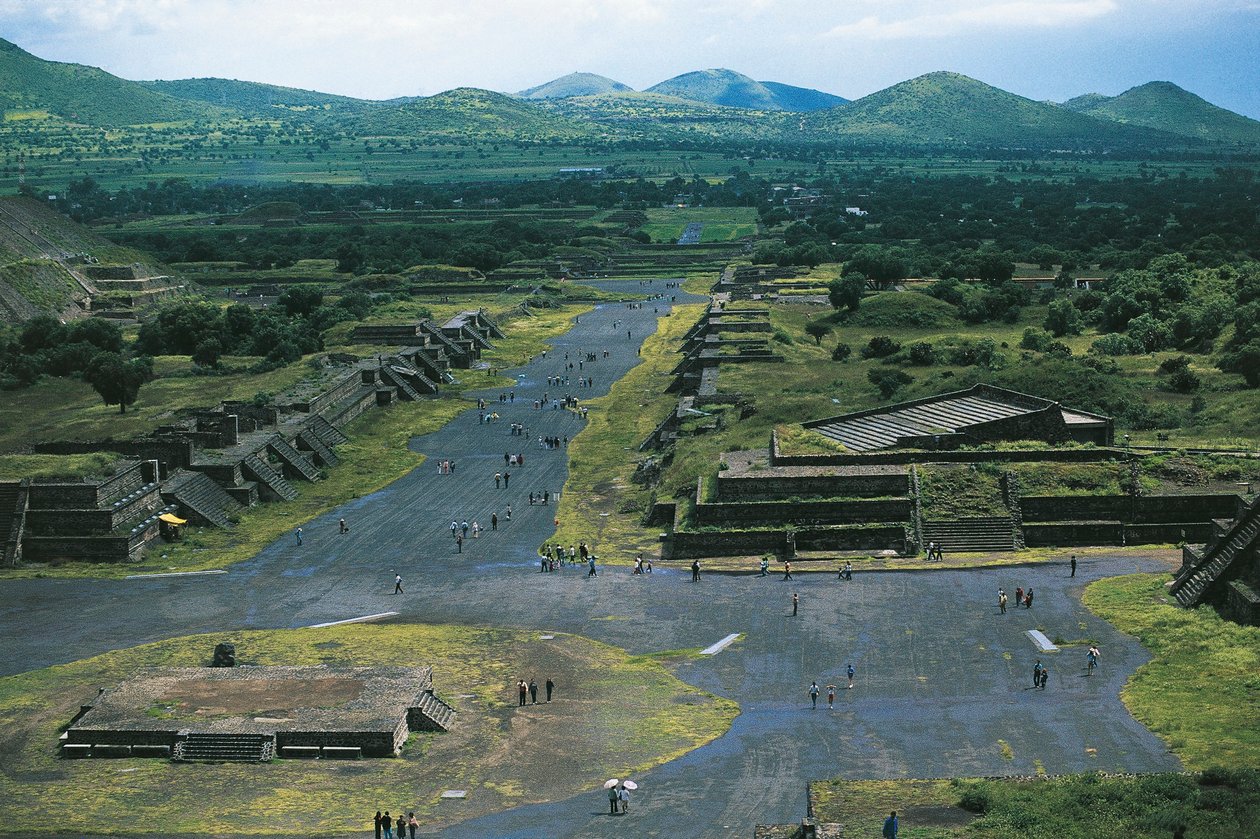 Messico, Bacino del Messico, Città del Messico, Teotihuacan (Città degli Dei), Piramide della Luna e Viale dei Morti da Unbekannt Unbekannt