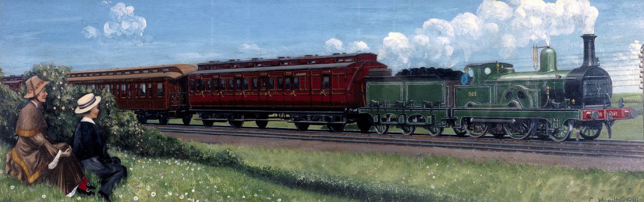 Midland Railway Express in viaggio verso la Stazione di St Pancras, Londra da Unbekannt Unbekannt