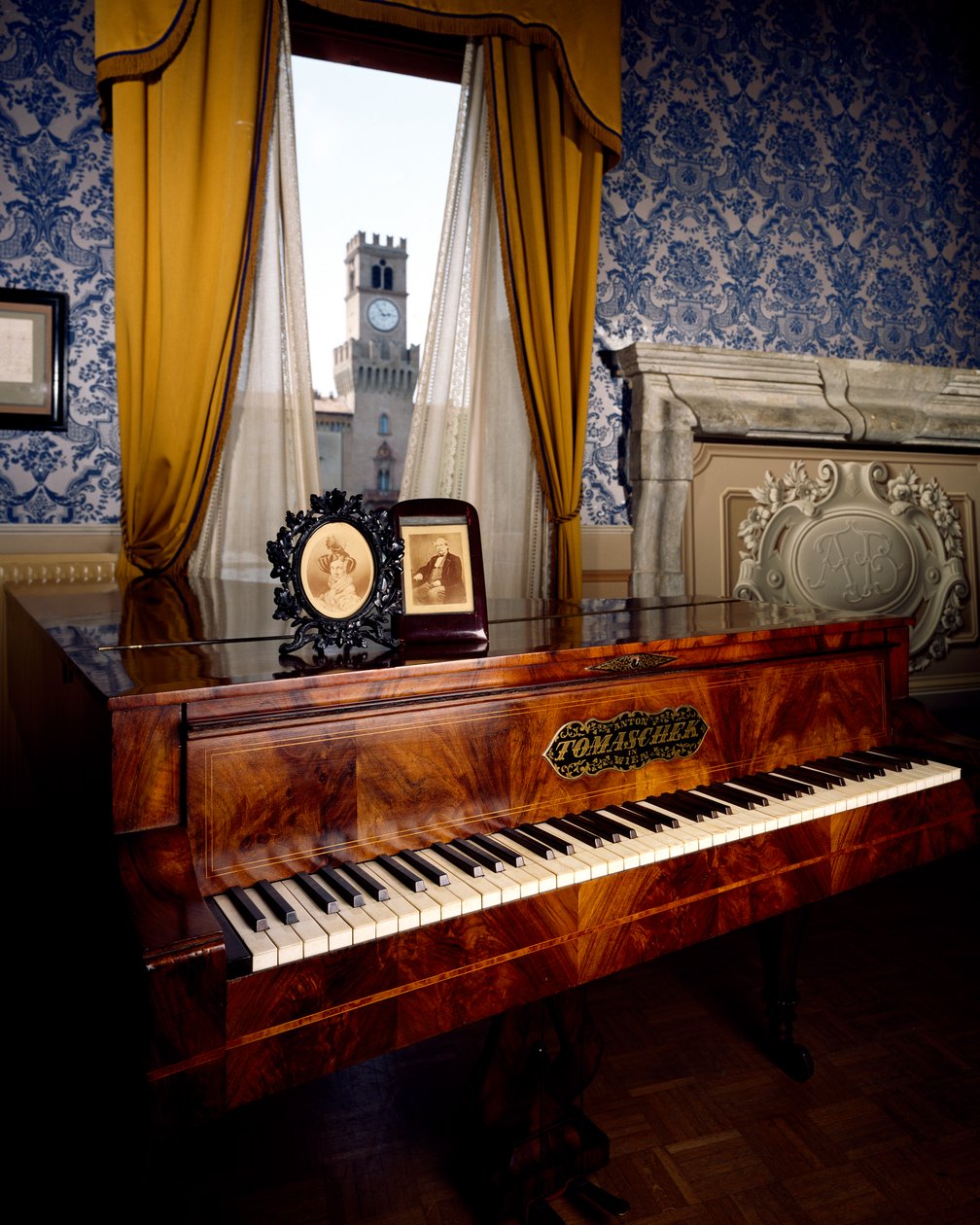 Pianoforte nel salotto di Palazzo Barezzi, Busseto, Emilia Romagna da Unbekannt Unbekannt
