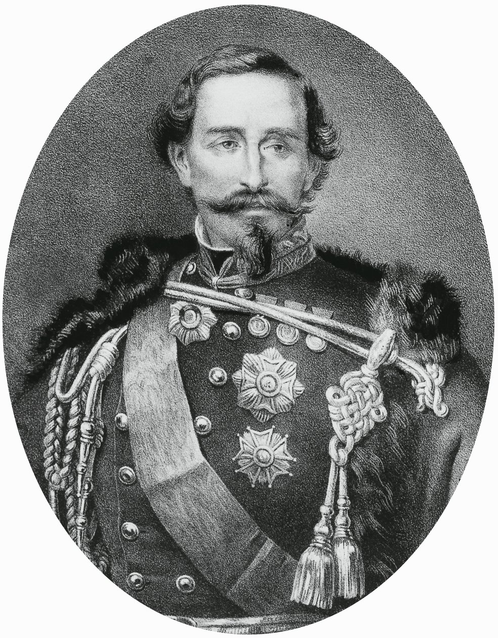 Ritratto di Alfonso Ferrero della Marmora (1804-1878), generale e politico italiano, incisione da Unbekannt Unbekannt