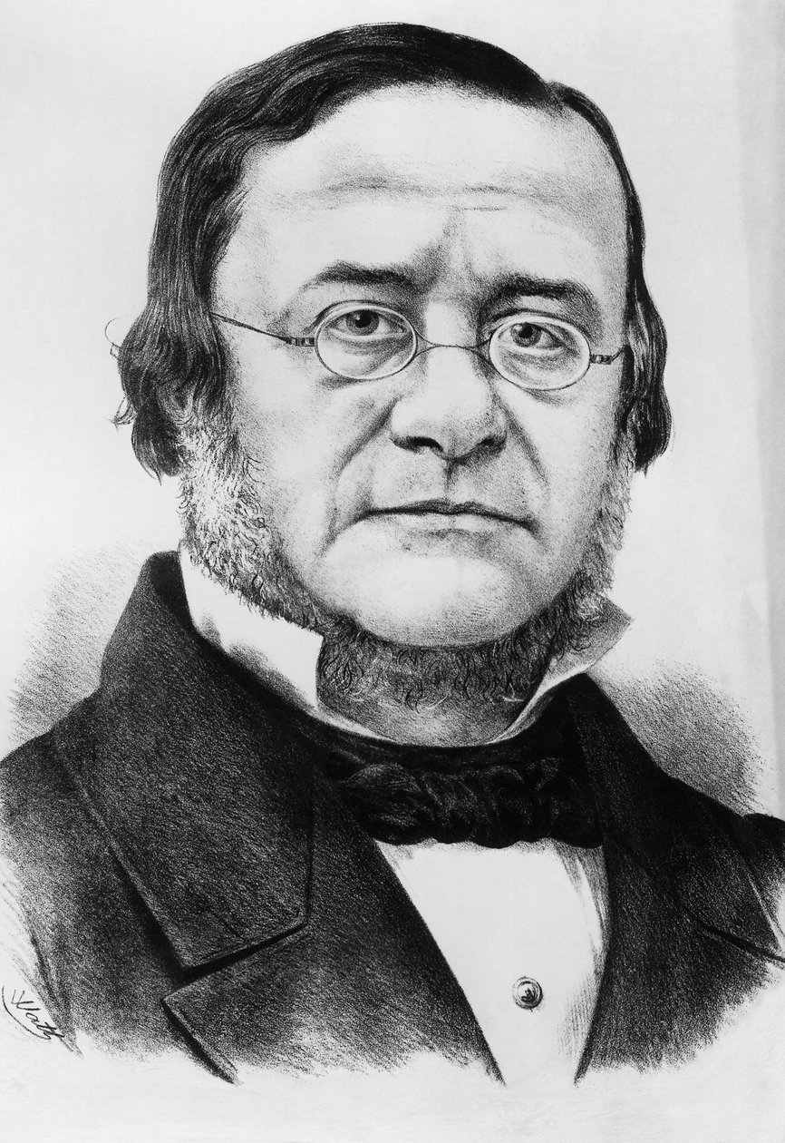 Ritratto di Daniele Manin, patriota e politico italiano, Presidente della Repubblica di San Marco, incisione da disegno di Watt da Unbekannt Unbekannt