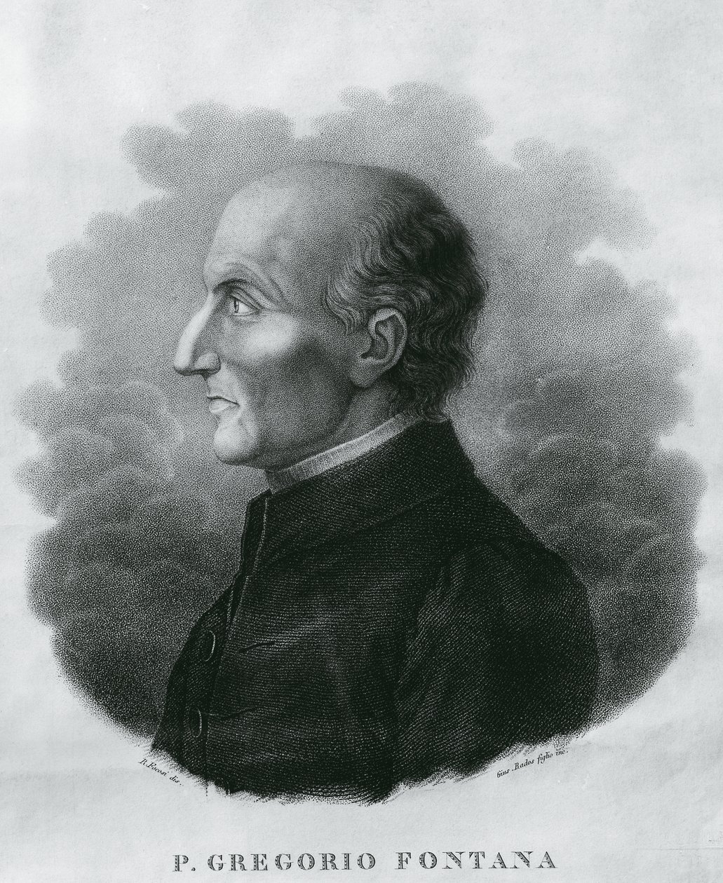 Ritratto di Gregorio Fontana (1735-1803), matematico italiano, incisione da Unbekannt Unbekannt