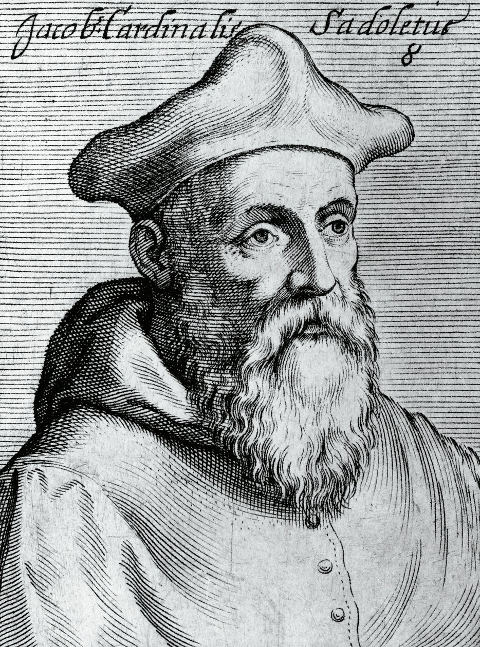 Ritratto di Jacopo Sadoleto (1477-1547), umanista italiano, vescovo cattolico e cardinale, incisione da Illustrissimorum, omnique virtutis, et scientiarum laude praestantissimoru virorum icones, di Claudius Pernetus da Unbekannt Unbekannt