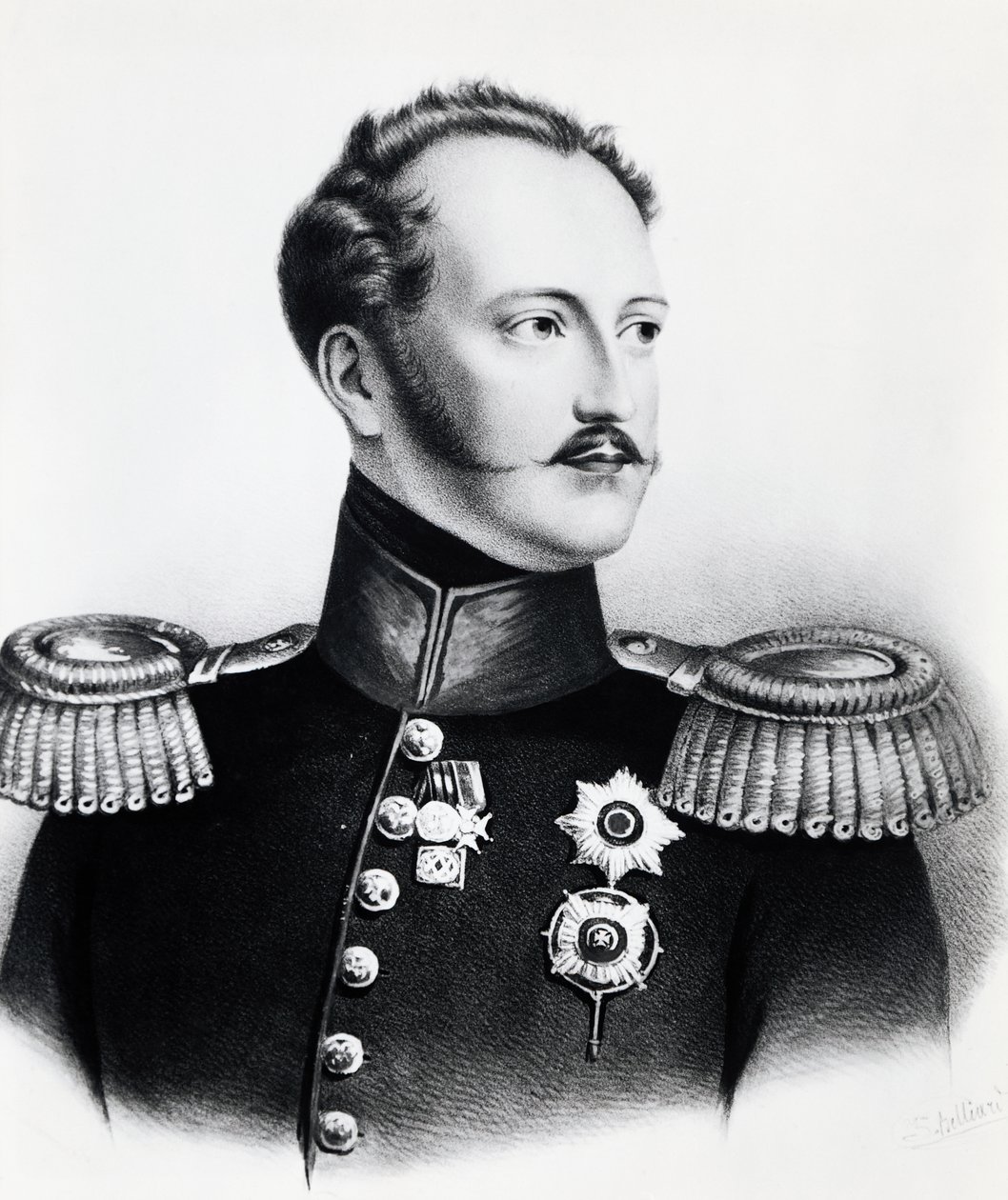 Ritratto di Nicola I Romanov, Zar di Russia, incisione da Unbekannt Unbekannt
