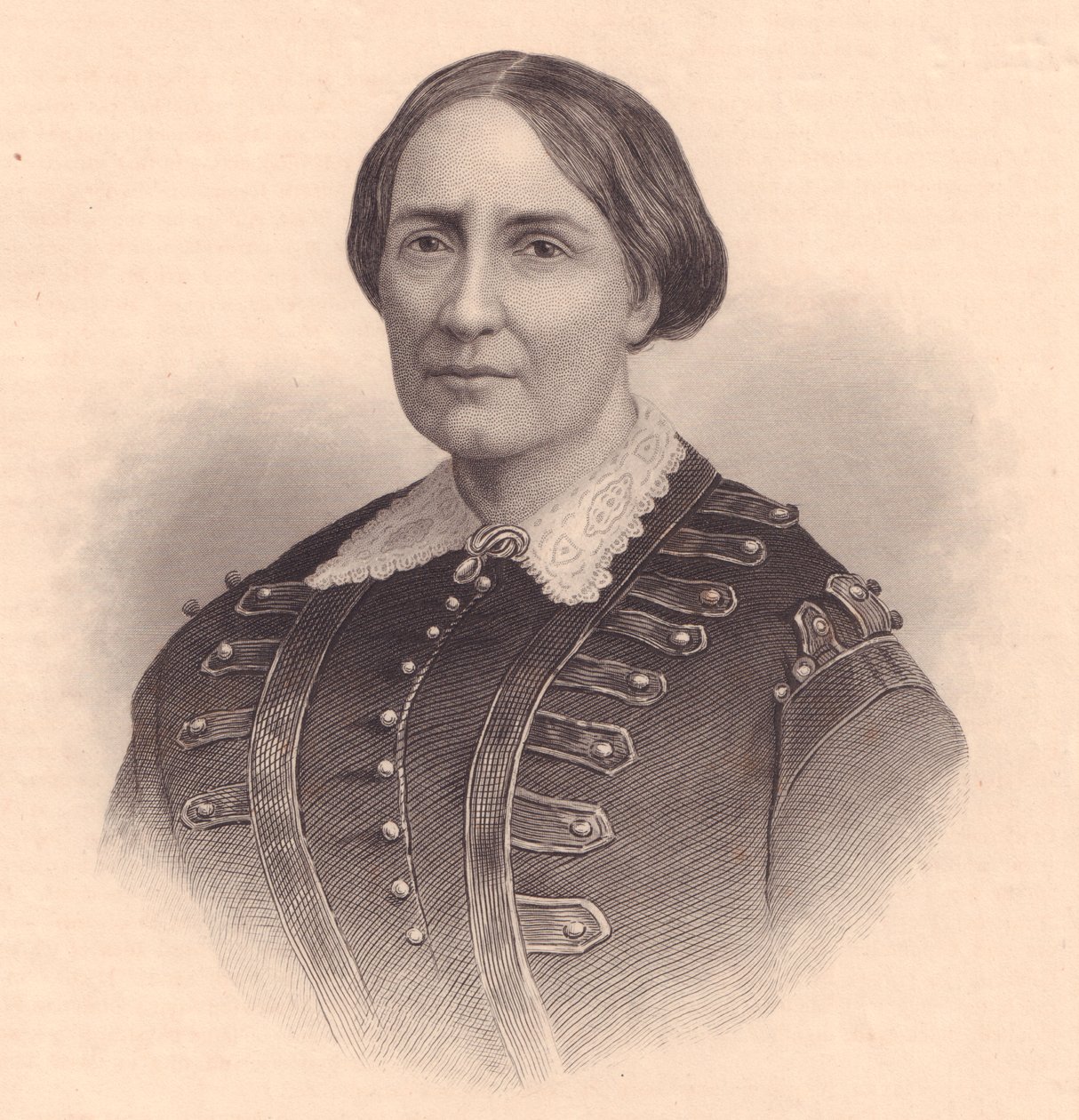Ritratto di Teresa Cristina di Borbone-Due Sicilie, Imperatrice del Brasile (1822-1889), incisione di William Wellstood (1819-1900), circa 1870 da Unbekannt Unbekannt