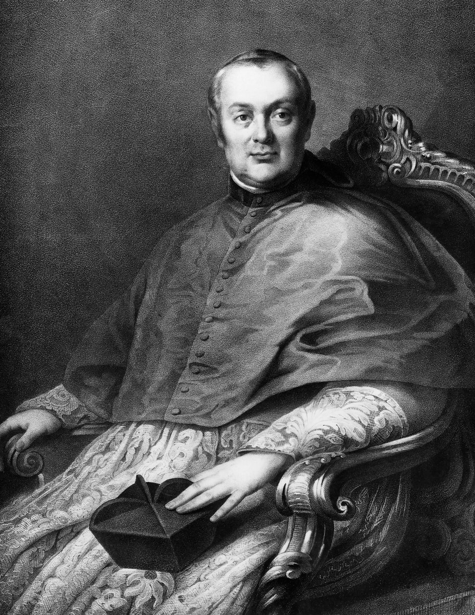 Ritratto di Tommaso Bernetti, cardinale italiano, Segretario di Stato sotto Leone XII e Gregorio XVI, litografia da Unbekannt Unbekannt