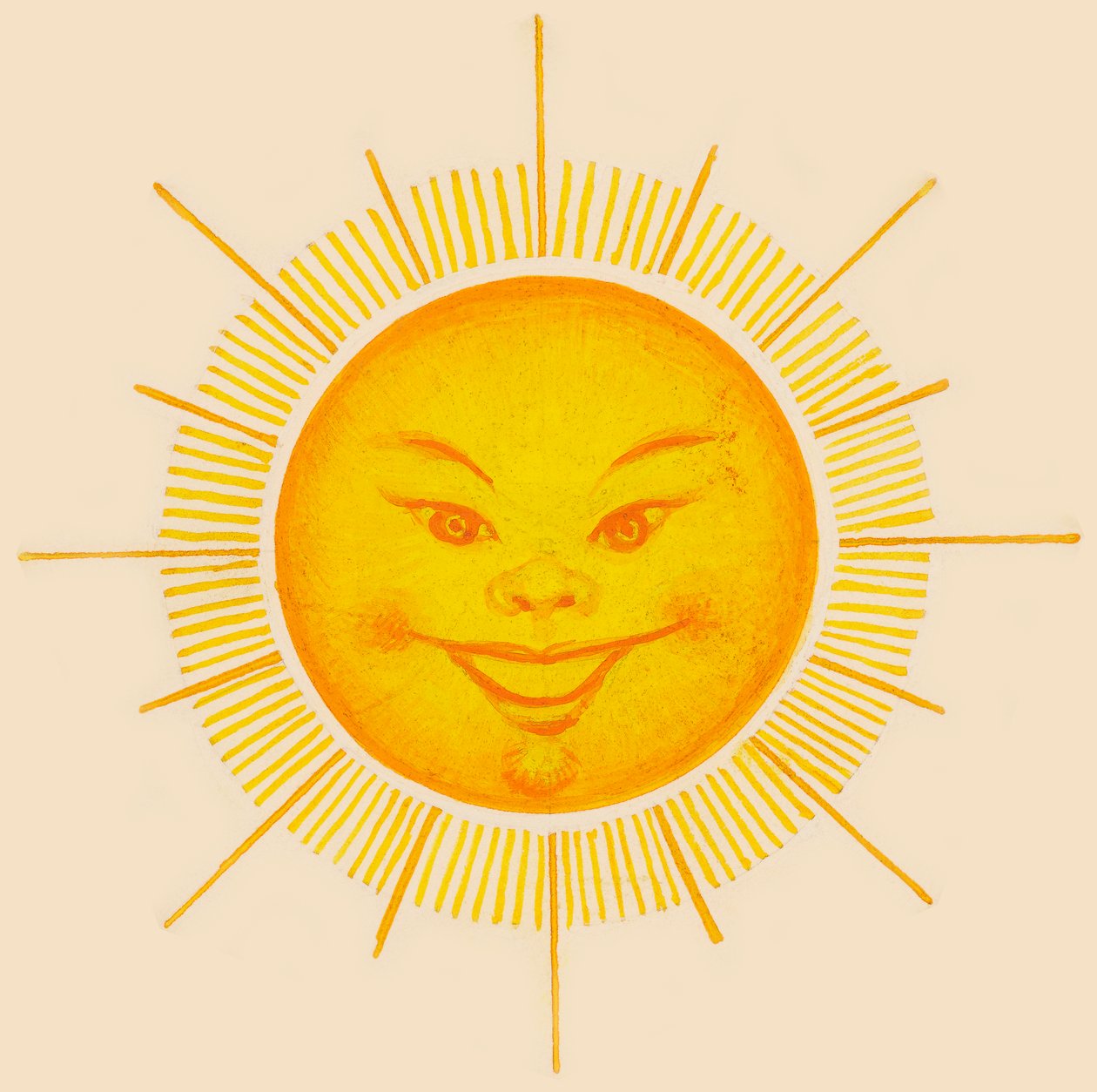 Sole sorridente, disegno da Unbekannt Unbekannt