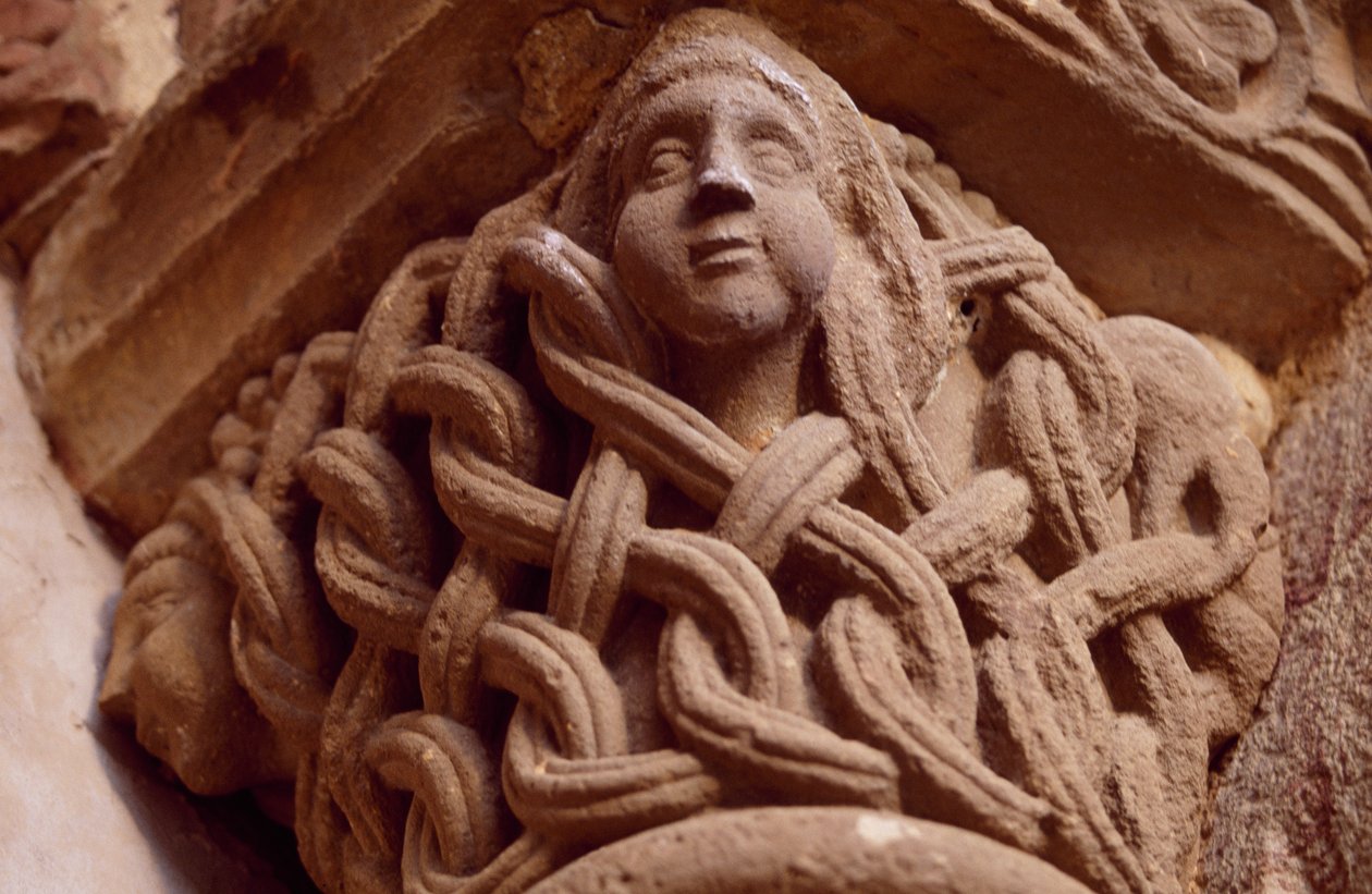 Spagna, Navarra, Monastero del Santo Salvatore di Leyre, Porta Speciosa, Capitello decorato da Unbekannt Unbekannt