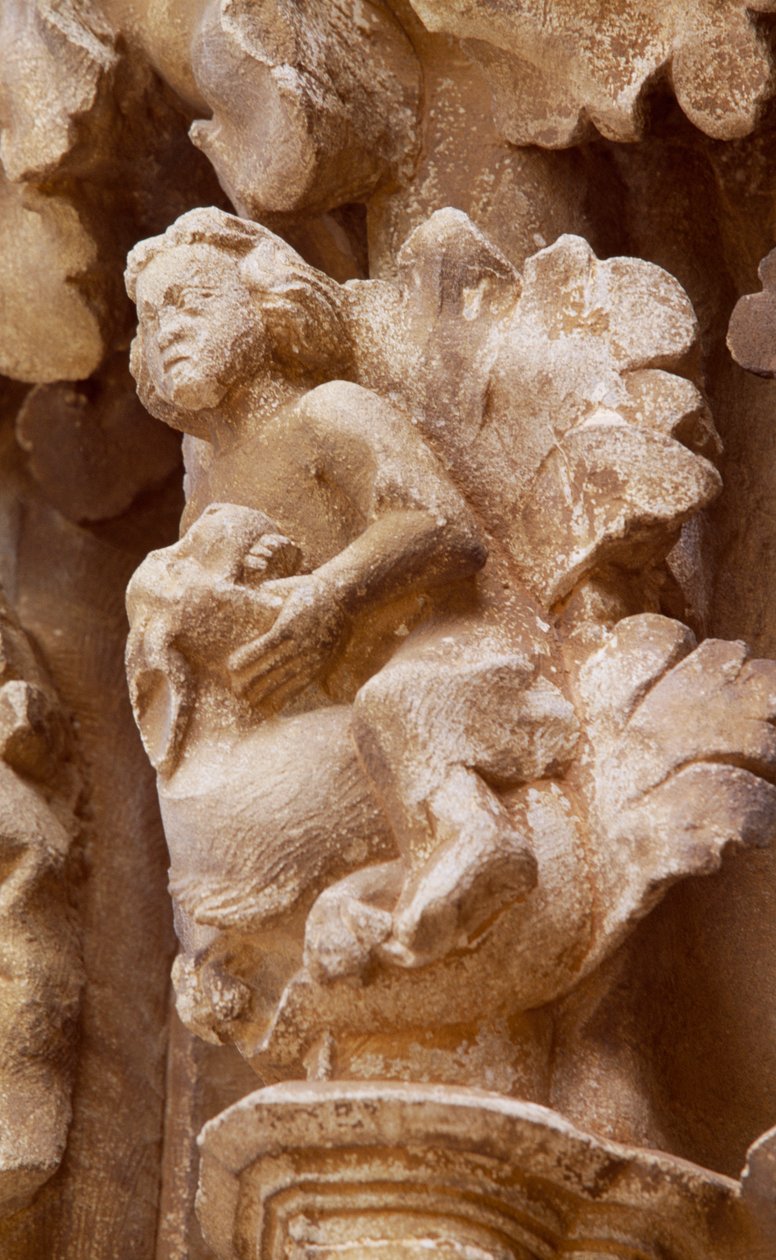 Spagna, Navarra, Ujue, Chiesa di Santa Maria, Dettaglio architettonico da Unbekannt Unbekannt