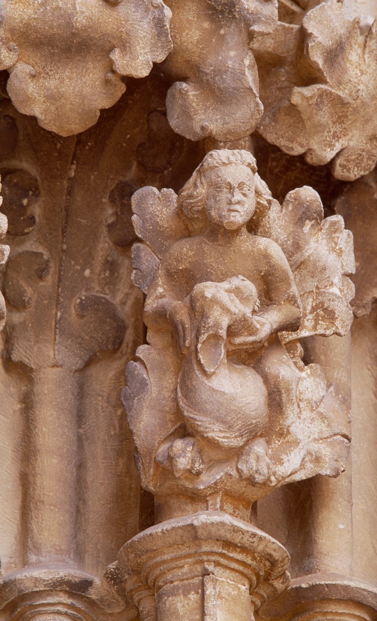Spagna, Navarra, Ujue, Chiesa di Santa Maria, Dettaglio architettonico da Unbekannt Unbekannt