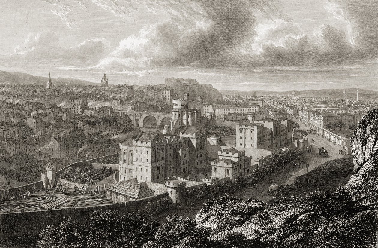 Vista da Calton Hill, Edimburgo, da 