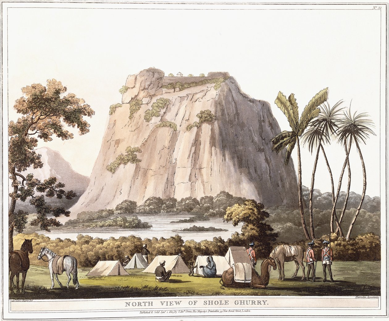 Veduta nord di Shole Ghurry, 1805 da Lieutenant James Hunter